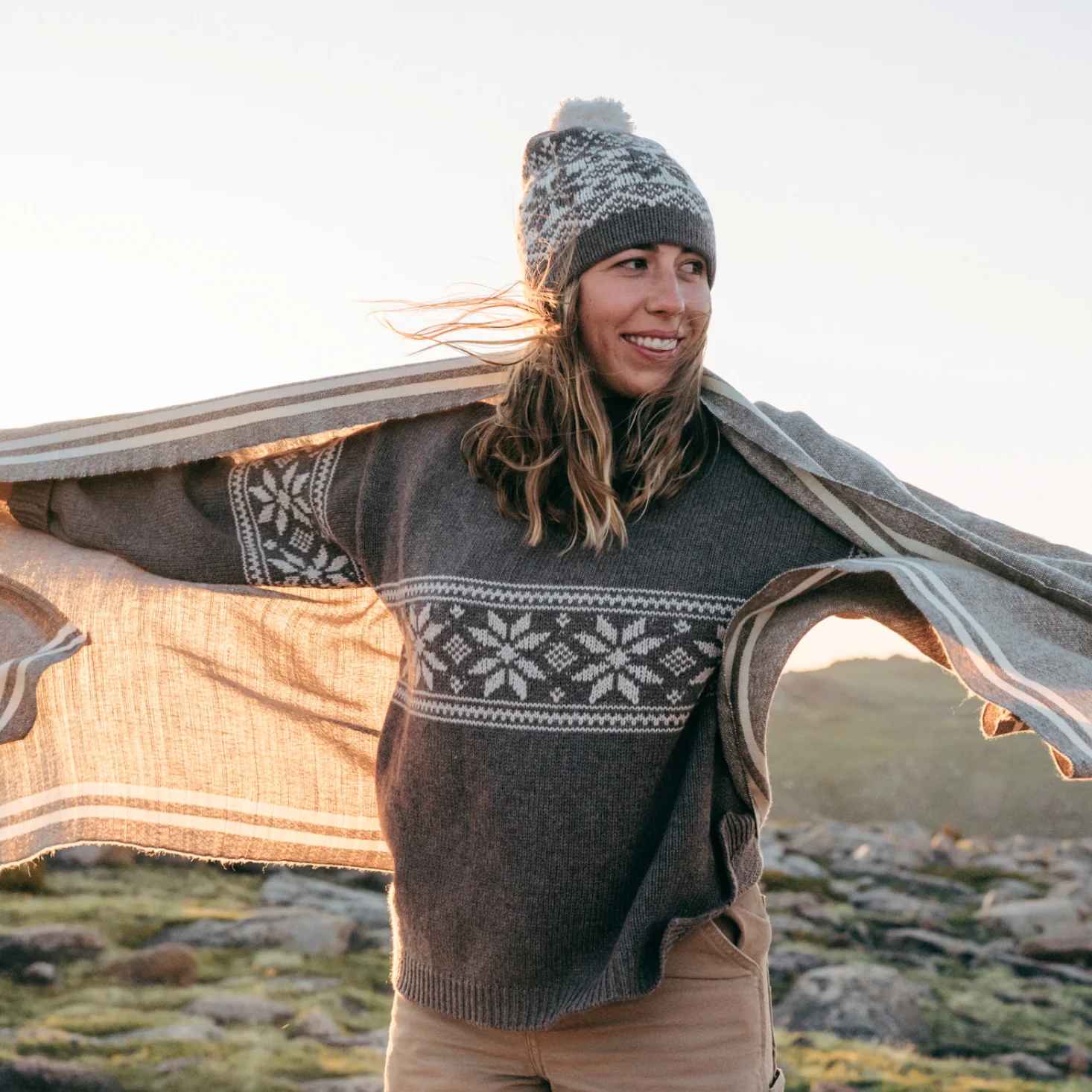 Maple Sugar | Fairlee Fair Isle Cashmere Sweater - Image 4