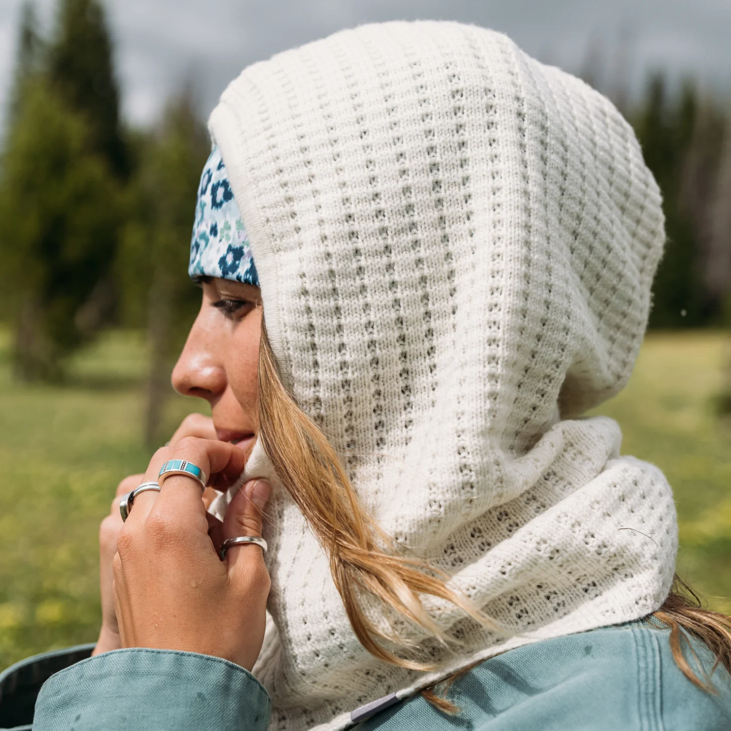 Sea Salt | Cashmere Bloomfield Balaclava - Image 2