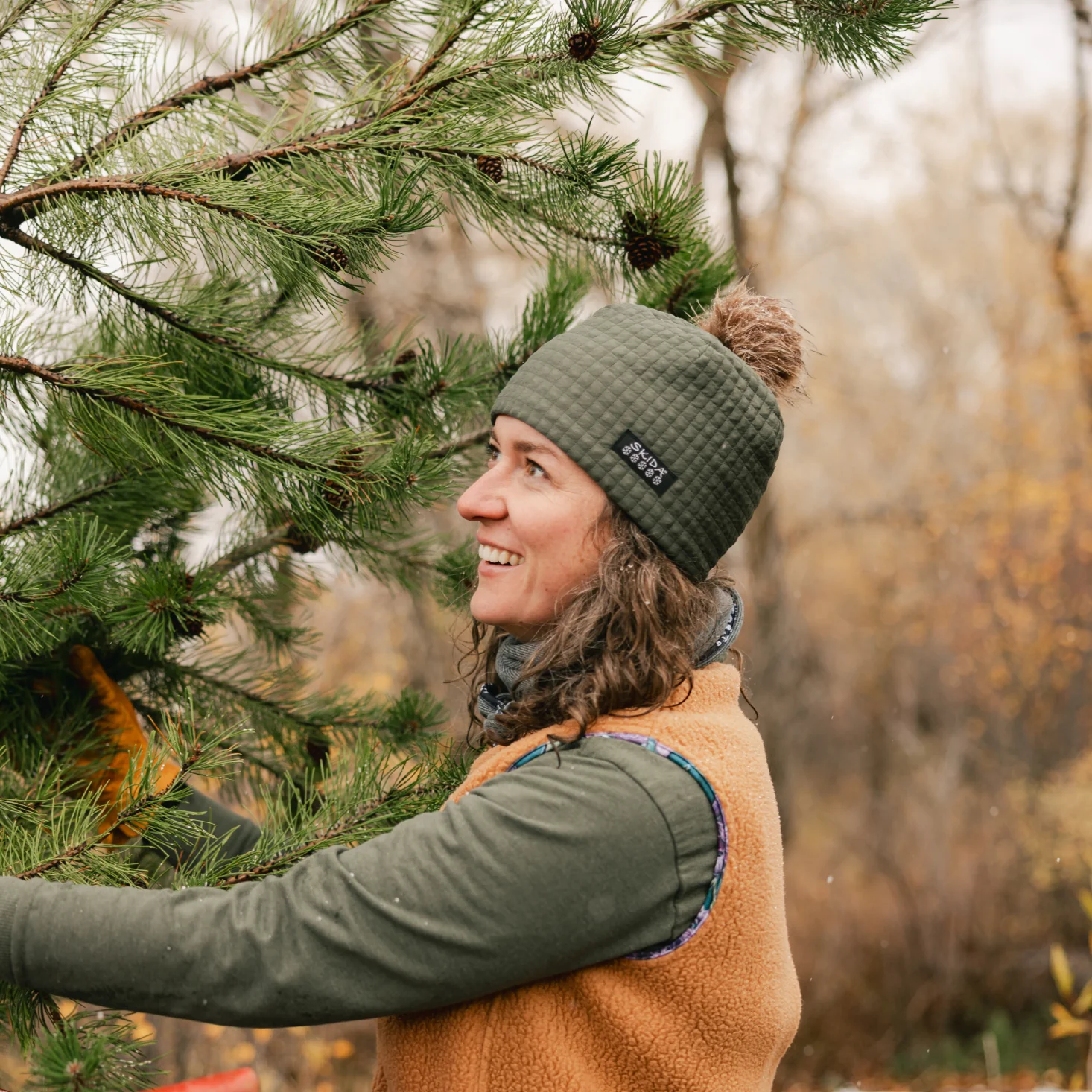 Thyme | Chateau Fleece-Lined Pom Hat - Image 5